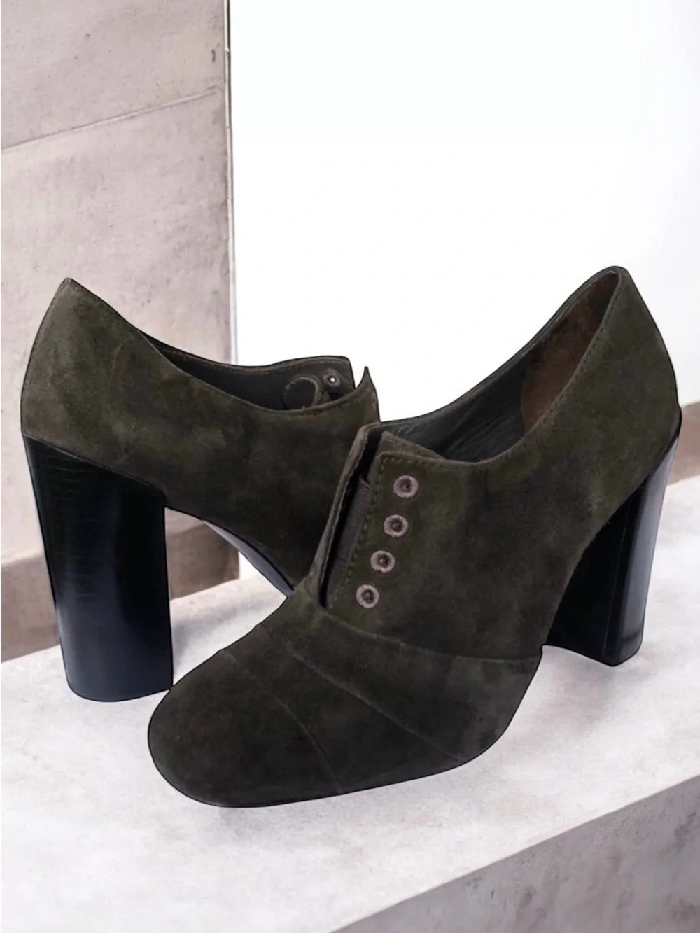 Tory Burch Pumps Stella Oxford Smoke Suede Leather